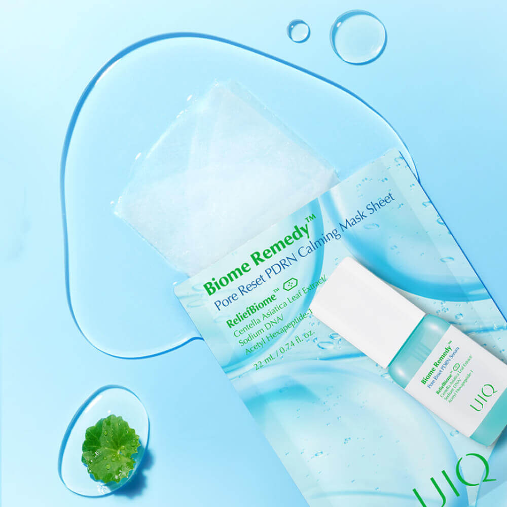UIQ Охлаждающая маска с ПДРН  Biome Remedy Pore Reset PDRN Calming Mask Sheet 1шт
